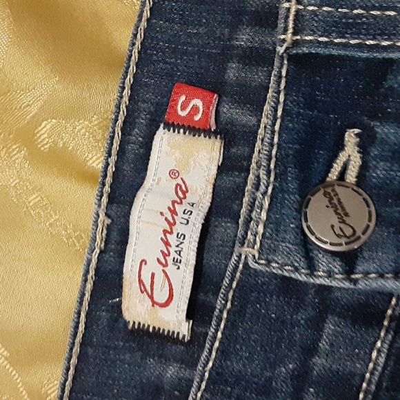 EUNINA JEANS USA BEAUTIFUL SHORT JEANS STRETCH Size S WOMENS Color Blue - Picture 3 of 10